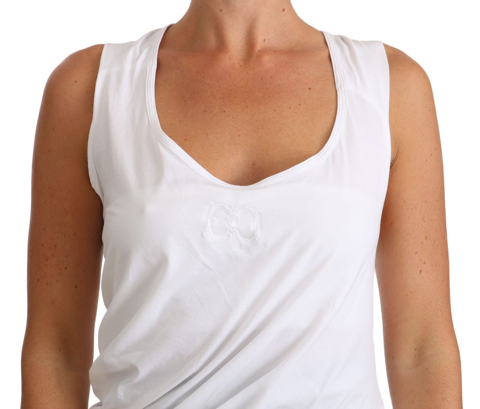 Cavalli White Top Tank CAVALLI T-Shirt Jersey Cavalli