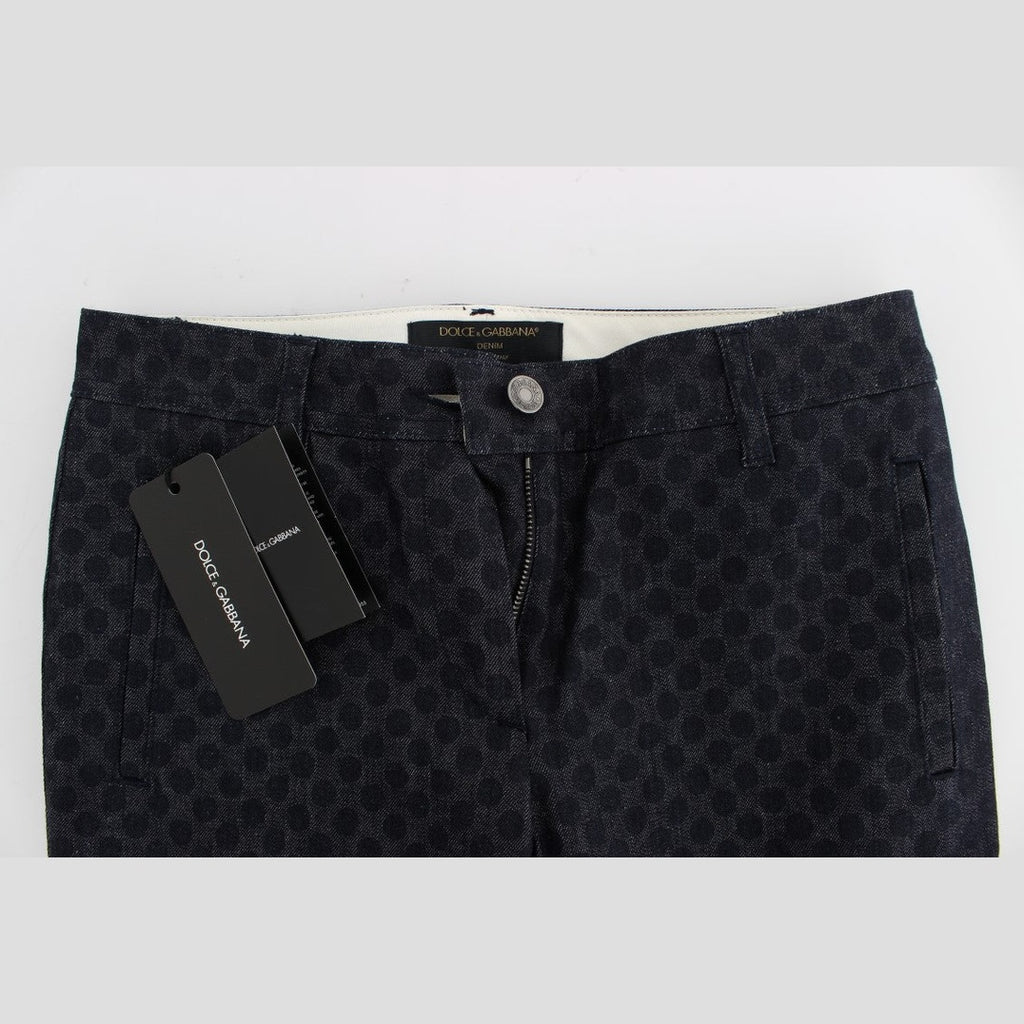 Dolce & Gabbana Polka Dotted Slim Capris Jeans
