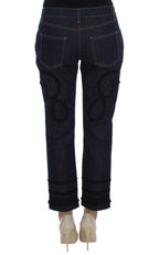 Dolce & Gabbana Blue Denim Cotton CAPRI Torero Jeans - Eljoys Fashion 