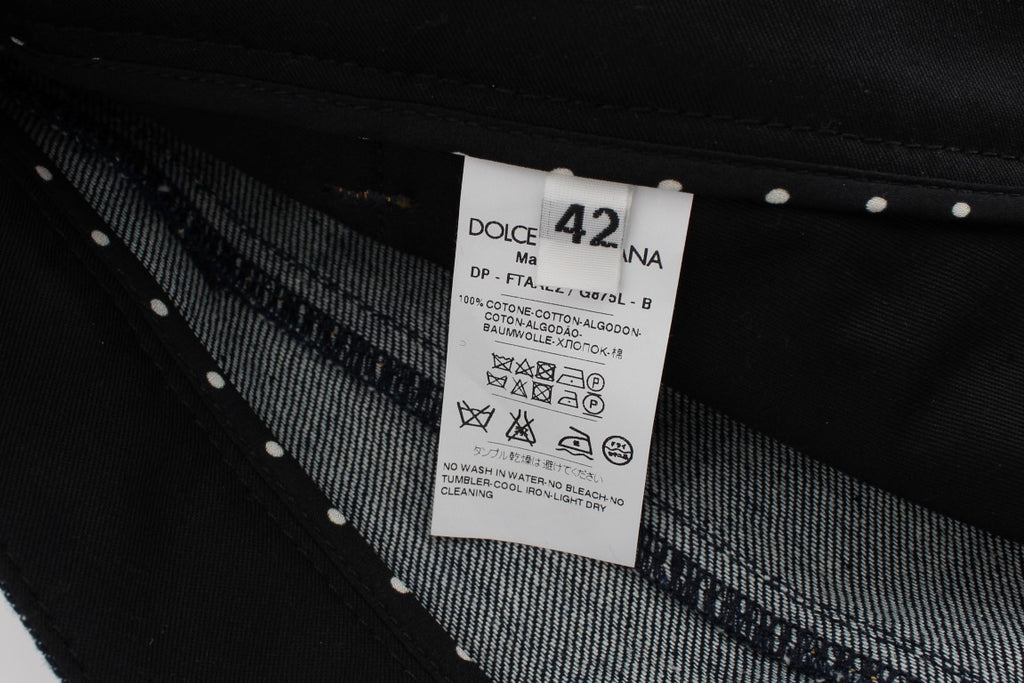 Dolce & Gabbana Blue Denim Cotton CAPRI Torero Jeans - Eljoys Fashion 