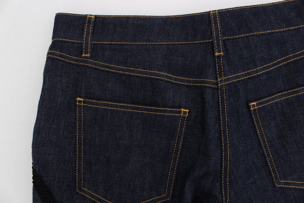 Dolce & Gabbana Blue Denim Cotton CAPRI Torero Jeans - Eljoys Fashion 
