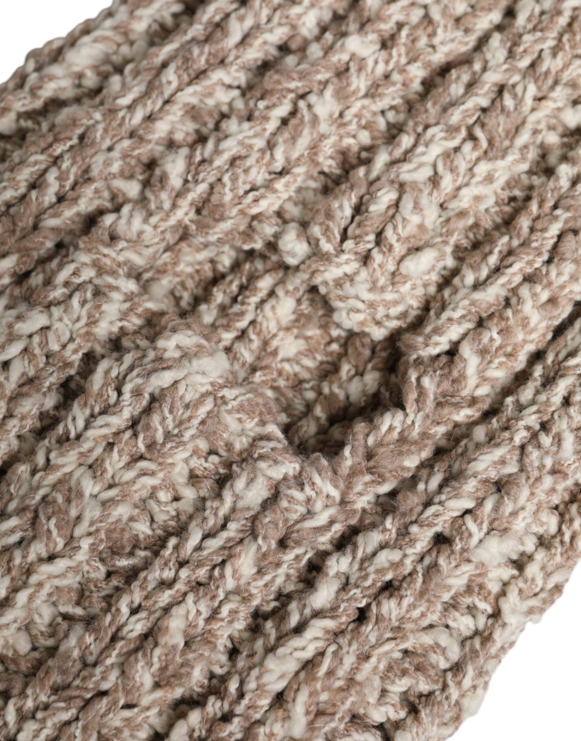 Dolce & Gabbana Beige Wool Knitted Ski Mask Balaclava Hat Dolce & Gabbana