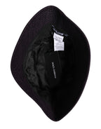 Dolce & Gabbana Black Wide Brim Nylon Bucket Hat - Eljoys Fashion 