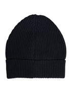 Dolce & Gabbana Blue Cashmere Knitted Winter Beanie Hat