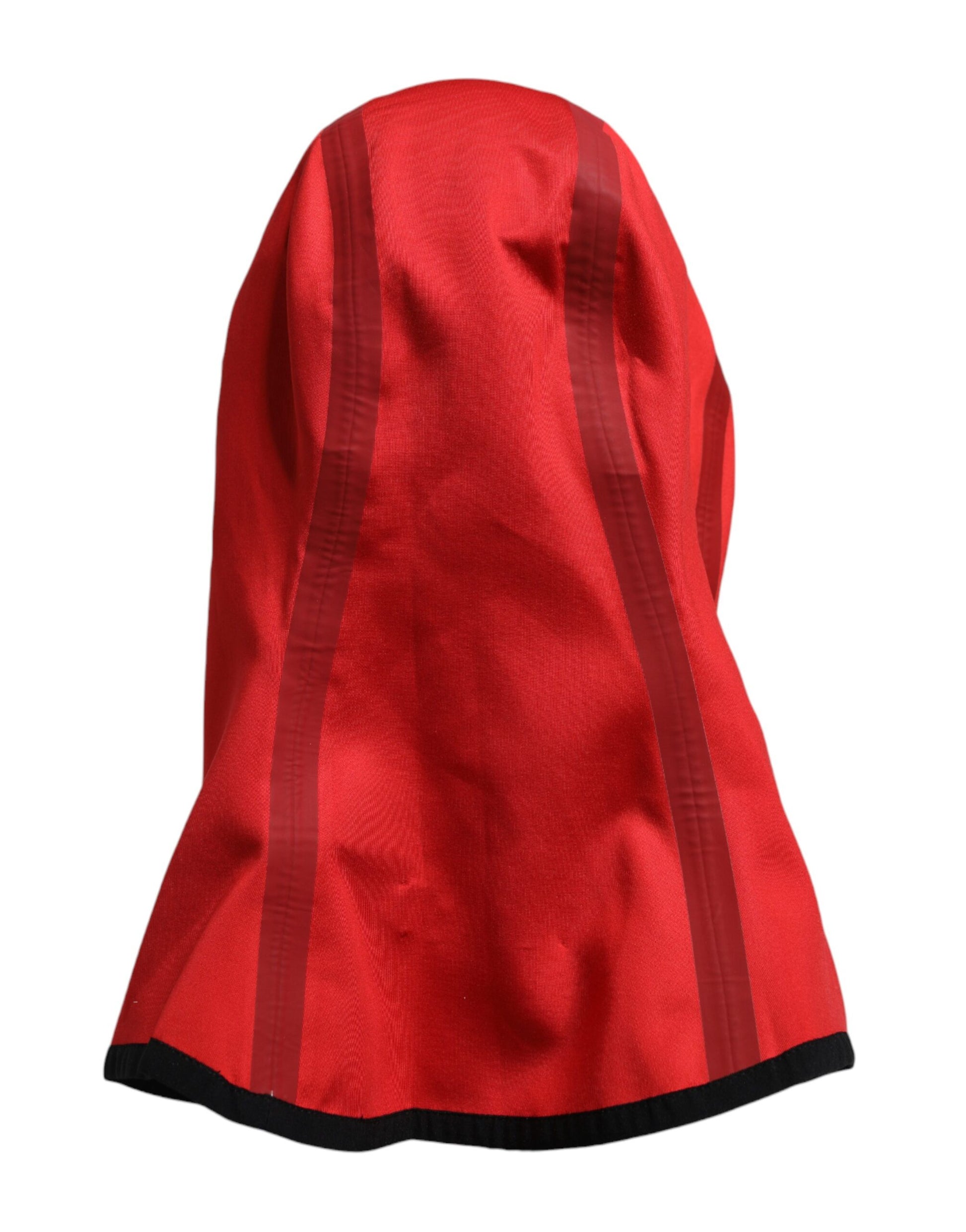 Dolce & Gabbana Red Logo Polyester Wide Brim Balaclava Hat Dolce & Gabbana