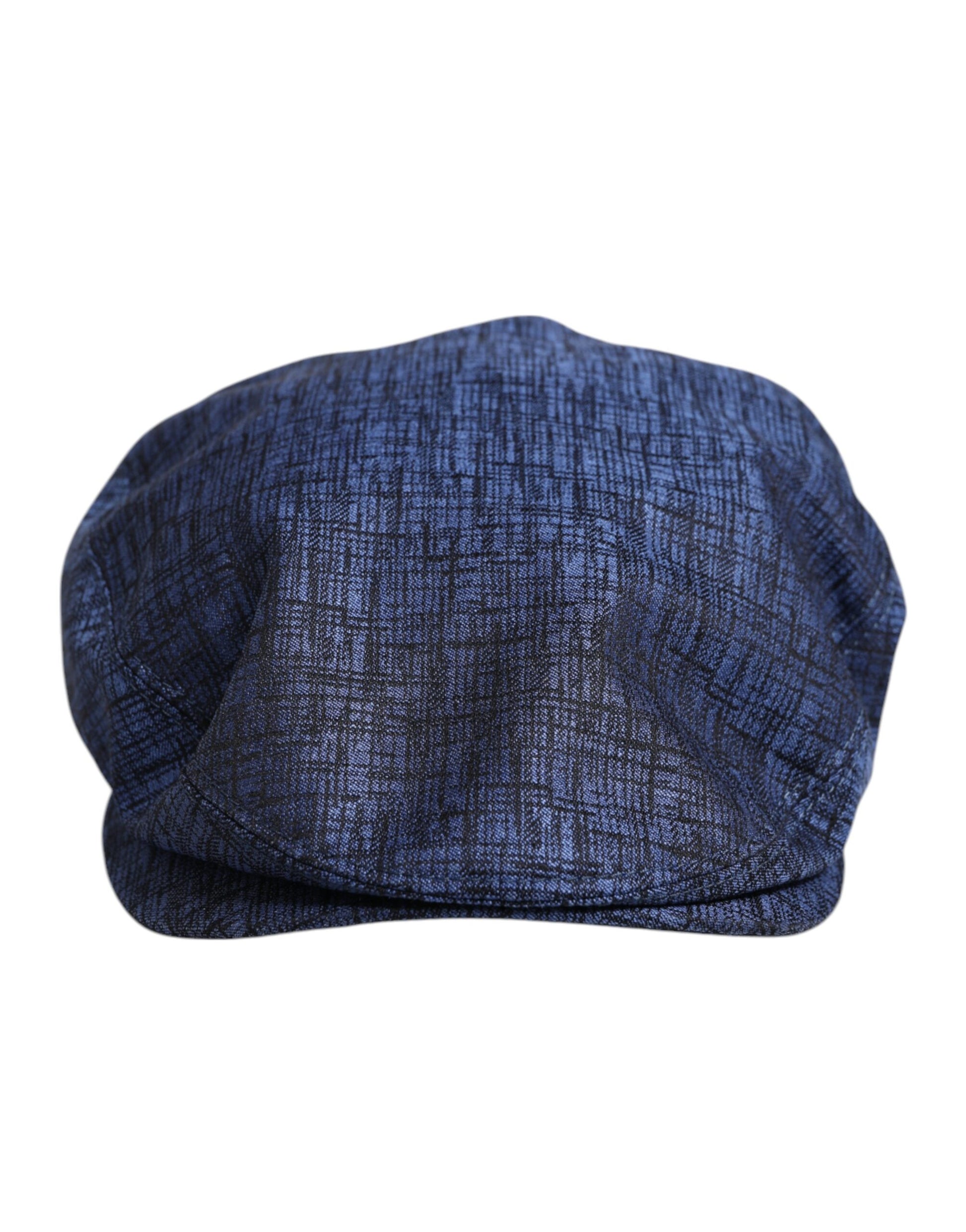 Dolce & Gabbana Blue Cotton Stretch Newsboy Hat Dolce & Gabbana