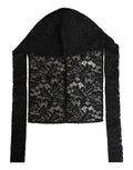 Dolce & Gabbana Black Floral Lace Whole Head Wrap Hat - Eljoys Fashion 