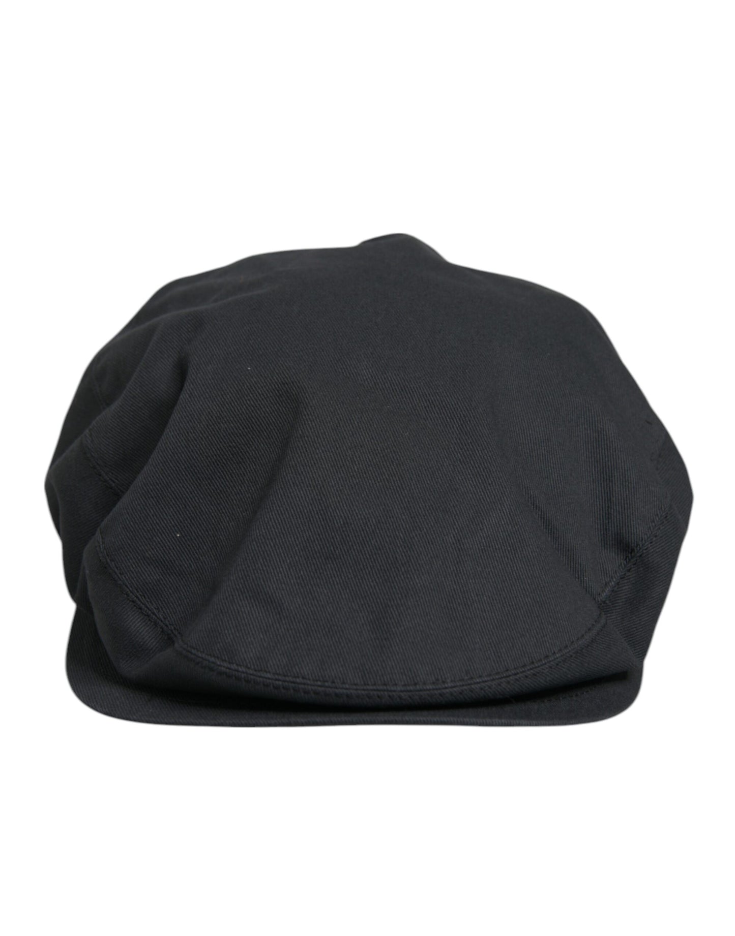 Dolce & Gabbana Black Cotton Newsboy Capello Cabbie Hat Dolce & Gabbana