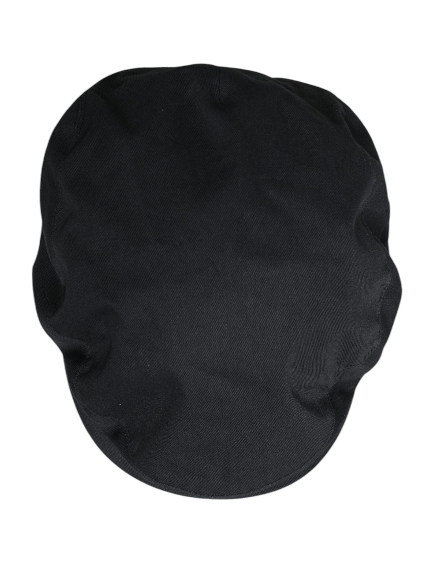 Dolce & Gabbana Black Cotton Newsboy Capello Cabbie Hat Dolce & Gabbana