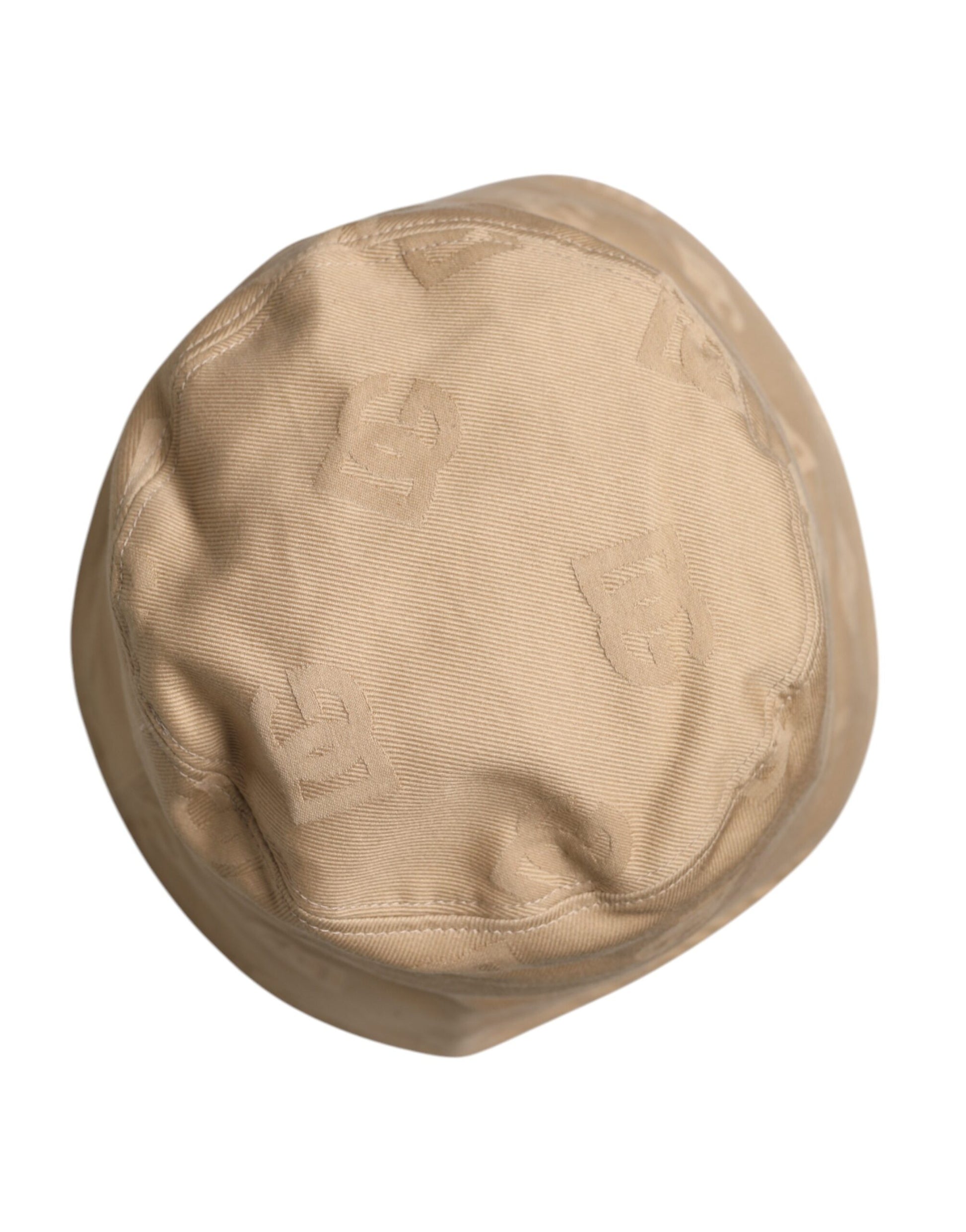 Dolce & Gabbana Beige Logo Monogram Cotton Bucket Cap Dolce & Gabbana