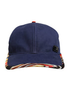 Dolce & Gabbana Blue Cotton 6 Panels Baseball Cap - Eljoys Fashion 