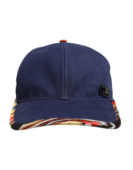 Dolce & Gabbana Blue Cotton 6 Panels Baseball Cap Dolce & Gabbana