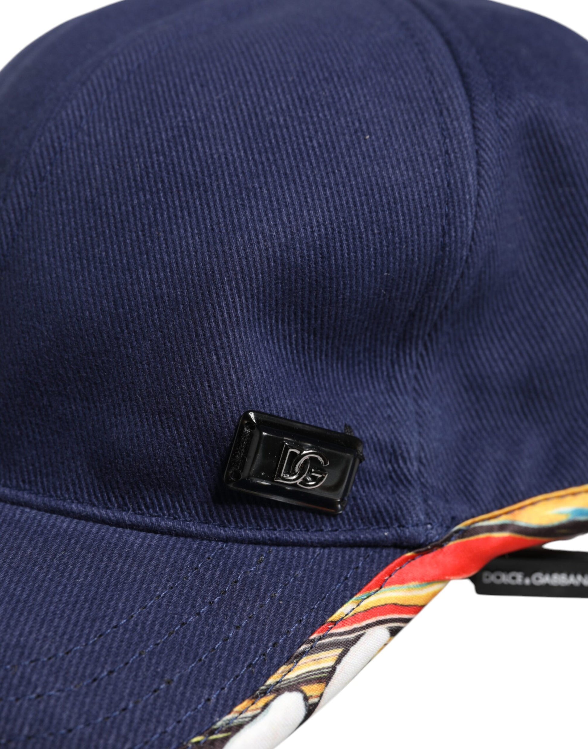 Dolce & Gabbana Blue Cotton 6 Panels Baseball Cap Dolce & Gabbana