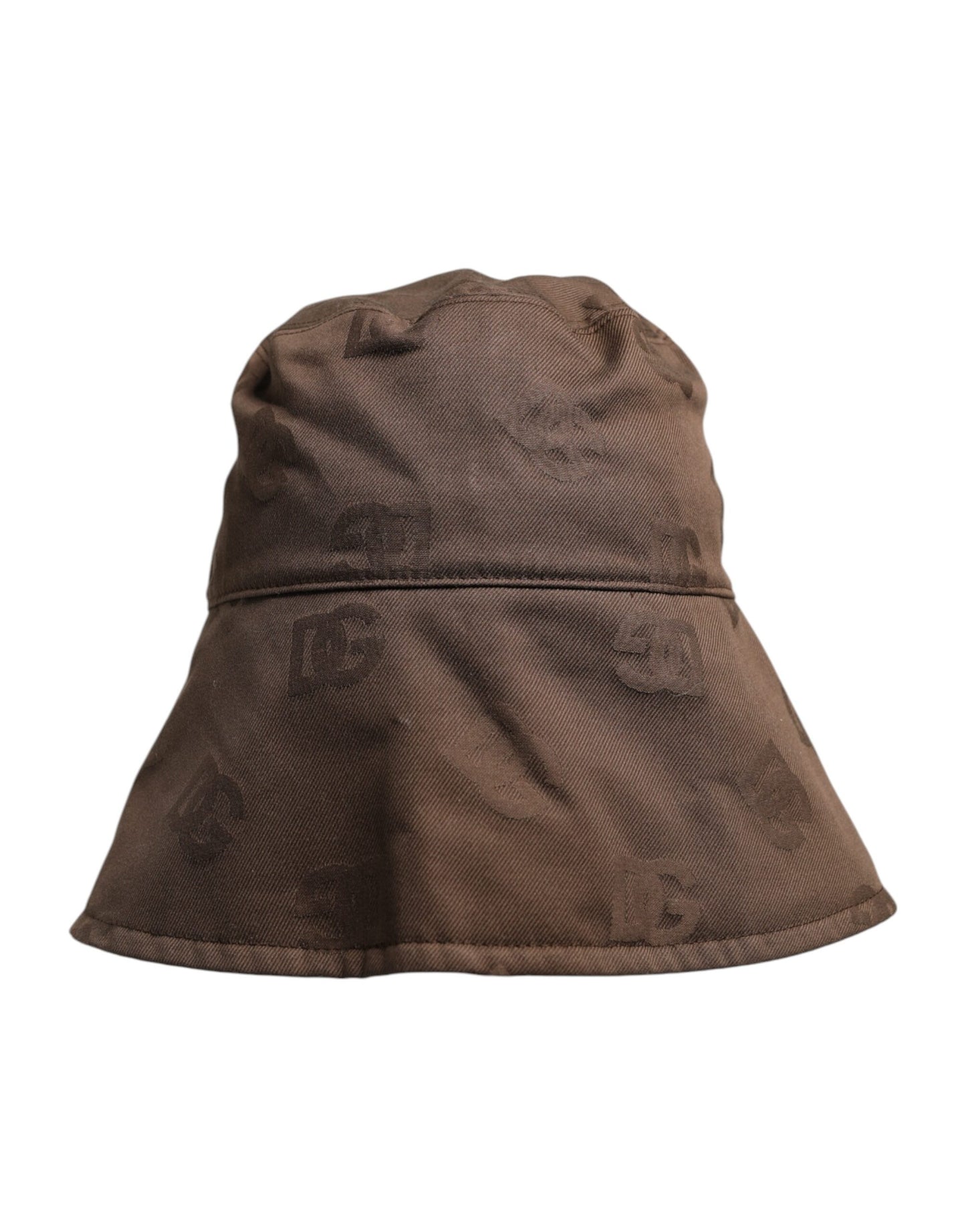 Dolce & Gabbana Brown Logo Monogram Cotton Bucket Cap Dolce & Gabbana