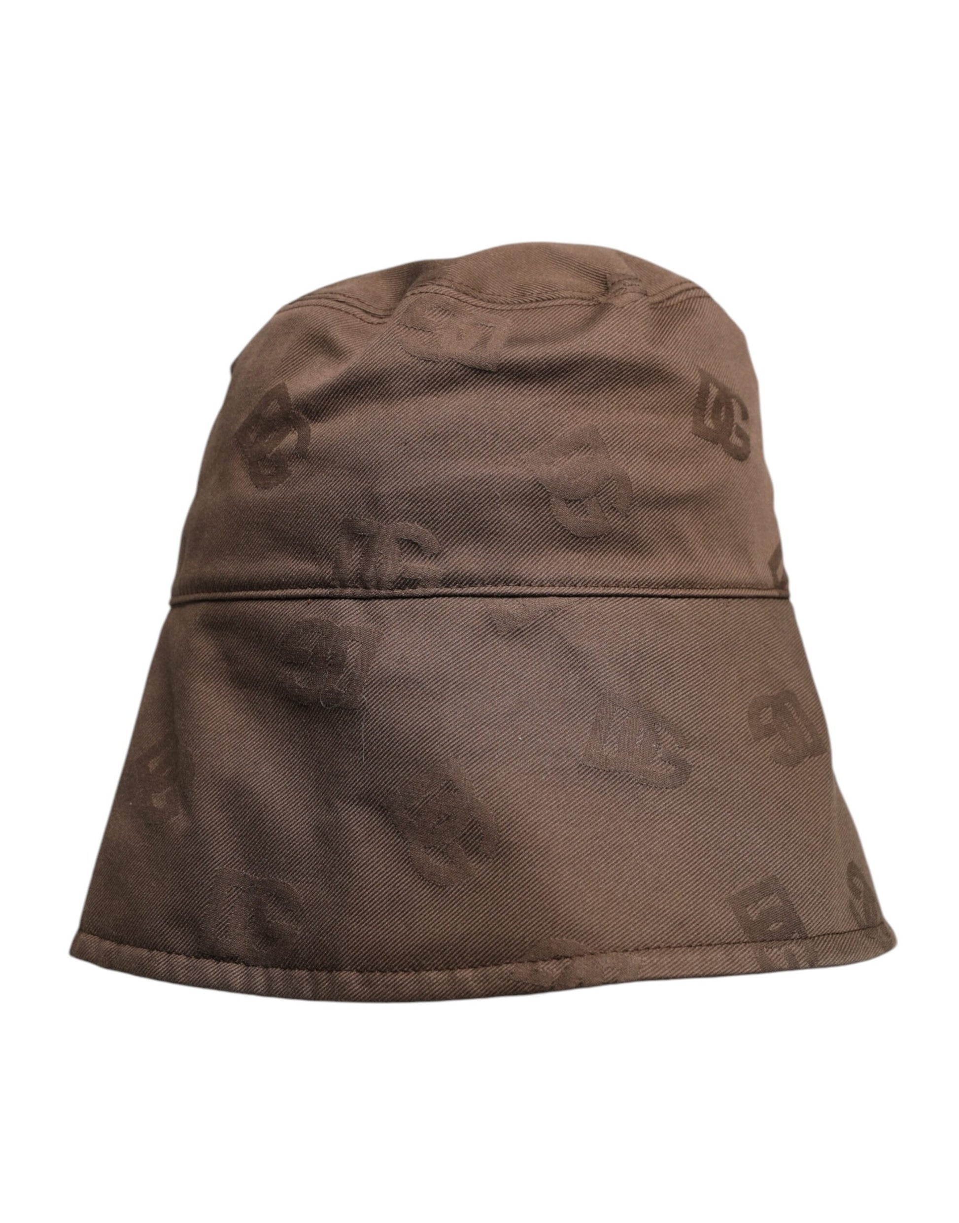 Dolce & Gabbana Brown Logo Monogram Cotton Bucket Cap Dolce & Gabbana