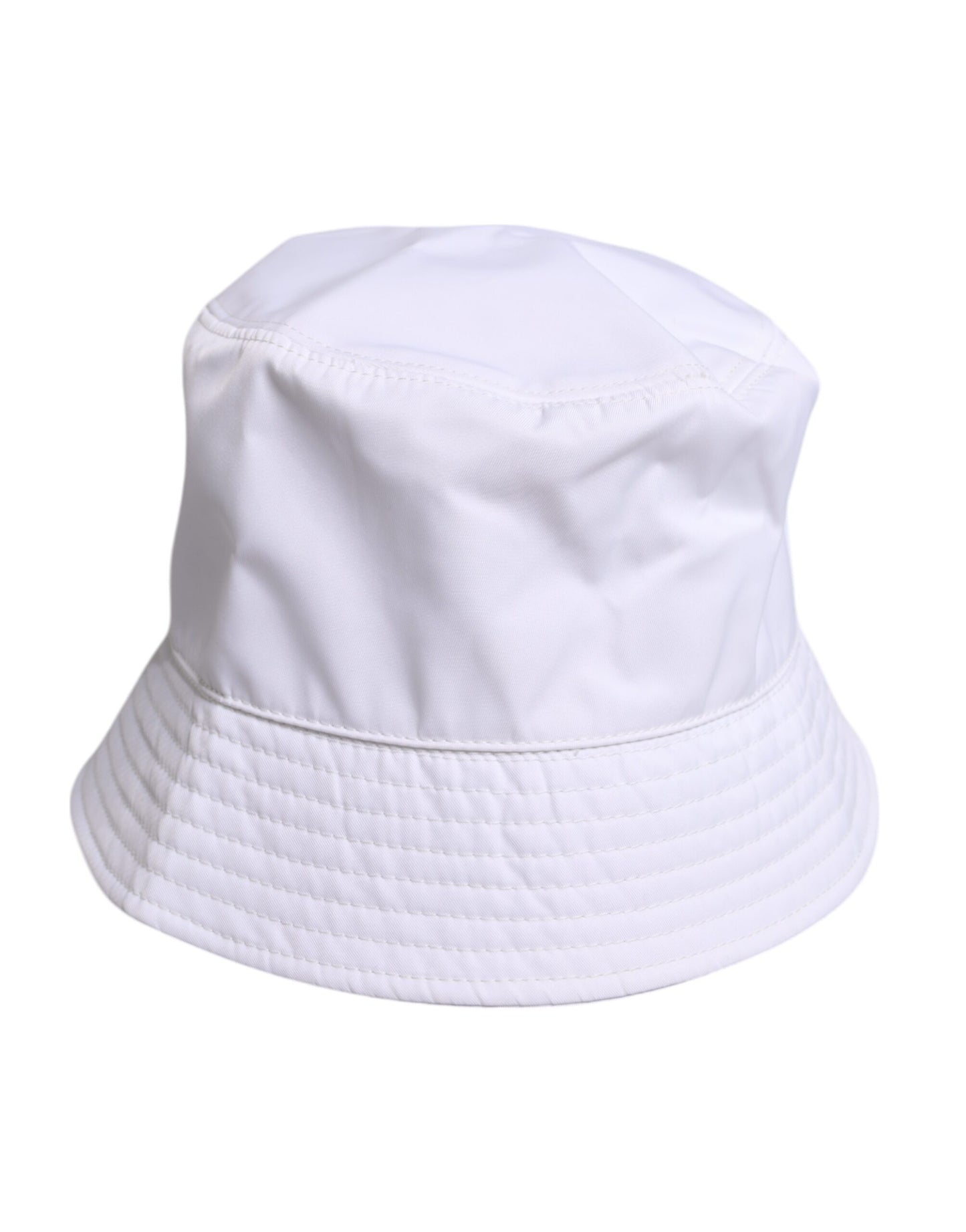 Dolce & Gabbana White Cotton Wide Brim Bucket Hat Dolce & Gabbana