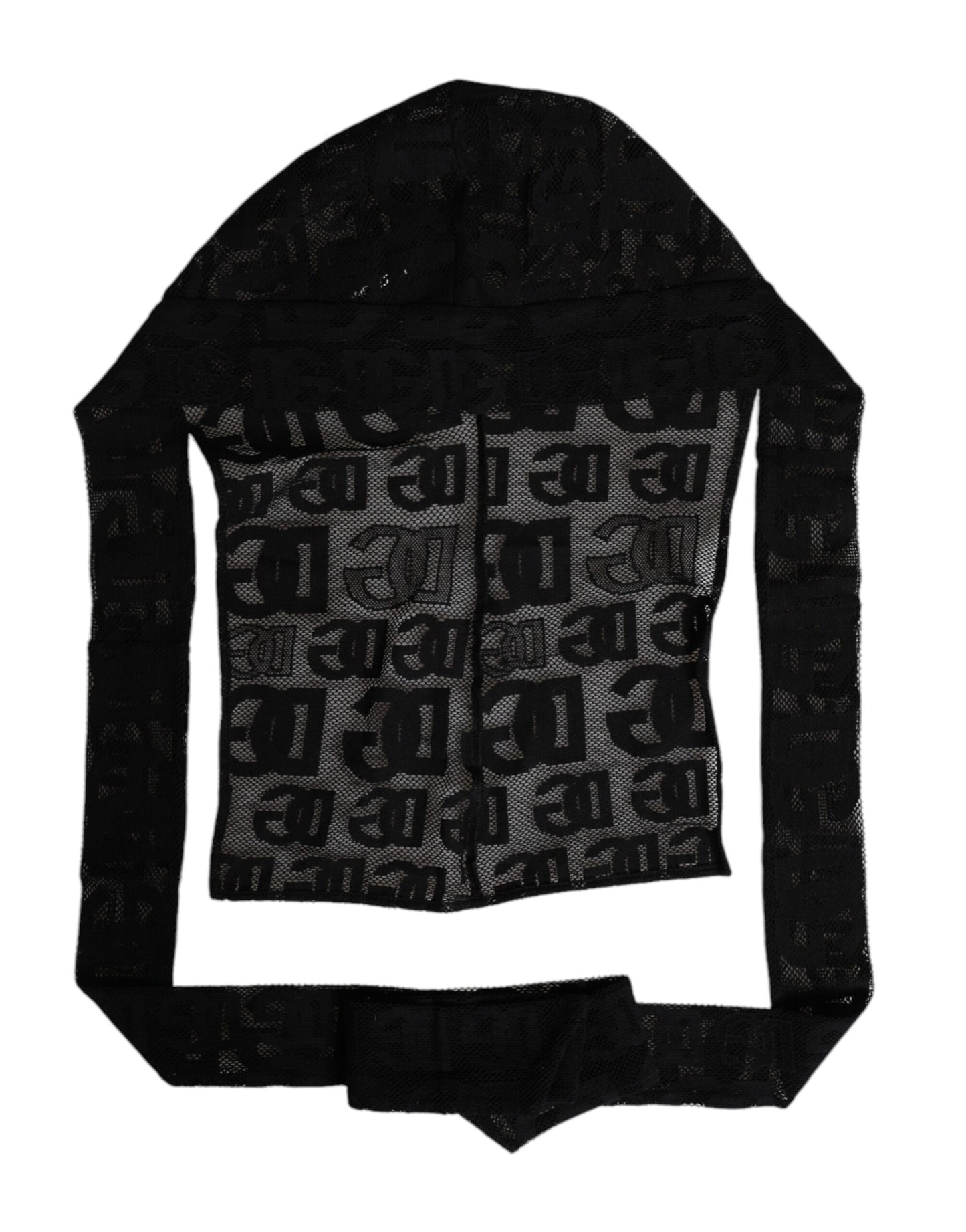 Dolce & Gabbana Black Logo Mesh Whole Head Wrap Hat Dolce & Gabbana