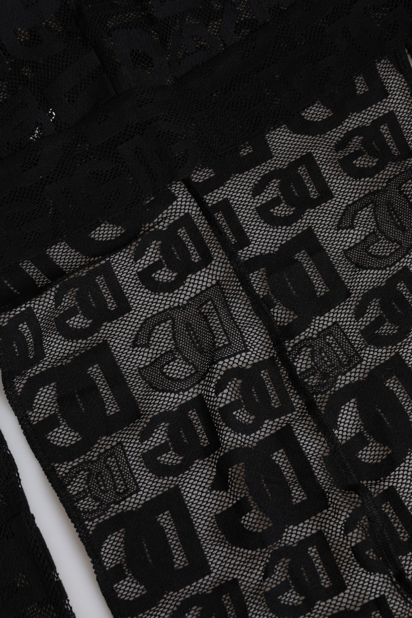 Dolce & Gabbana Black Logo Mesh Whole Head Wrap Hat Dolce & Gabbana