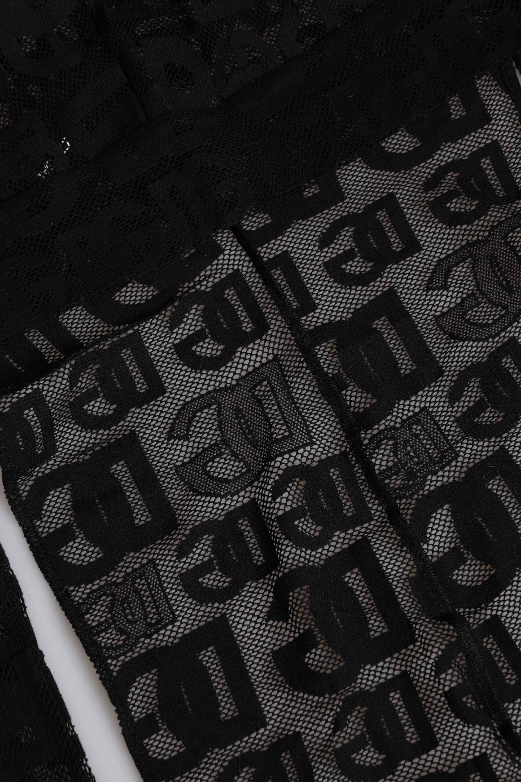 Dolce & Gabbana Black Logo Mesh Whole Head Wrap Hat Dolce & Gabbana