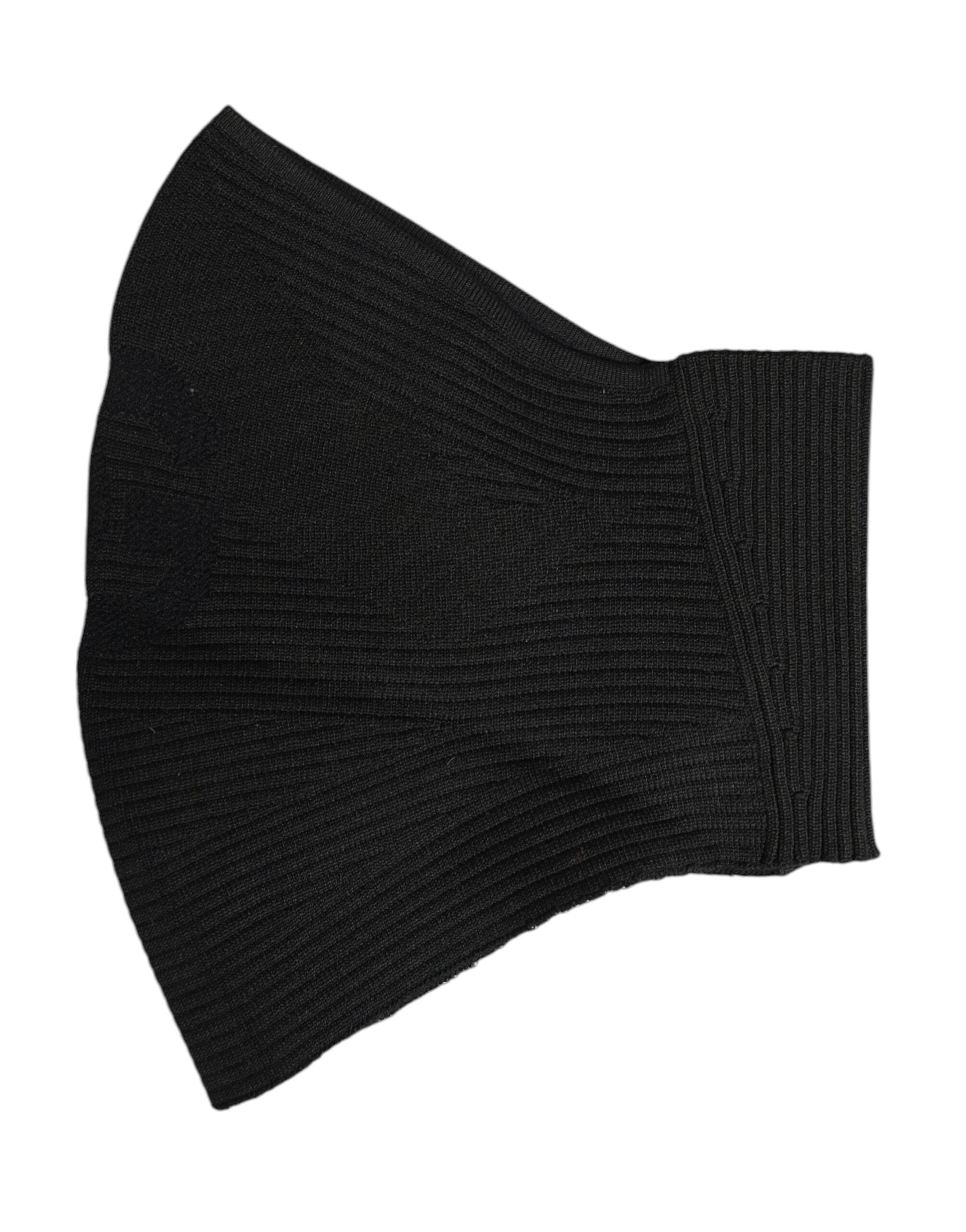 Dolce & Gabbana Black Nylon Knitted Ski Mask Balaclava Dolce & Gabbana