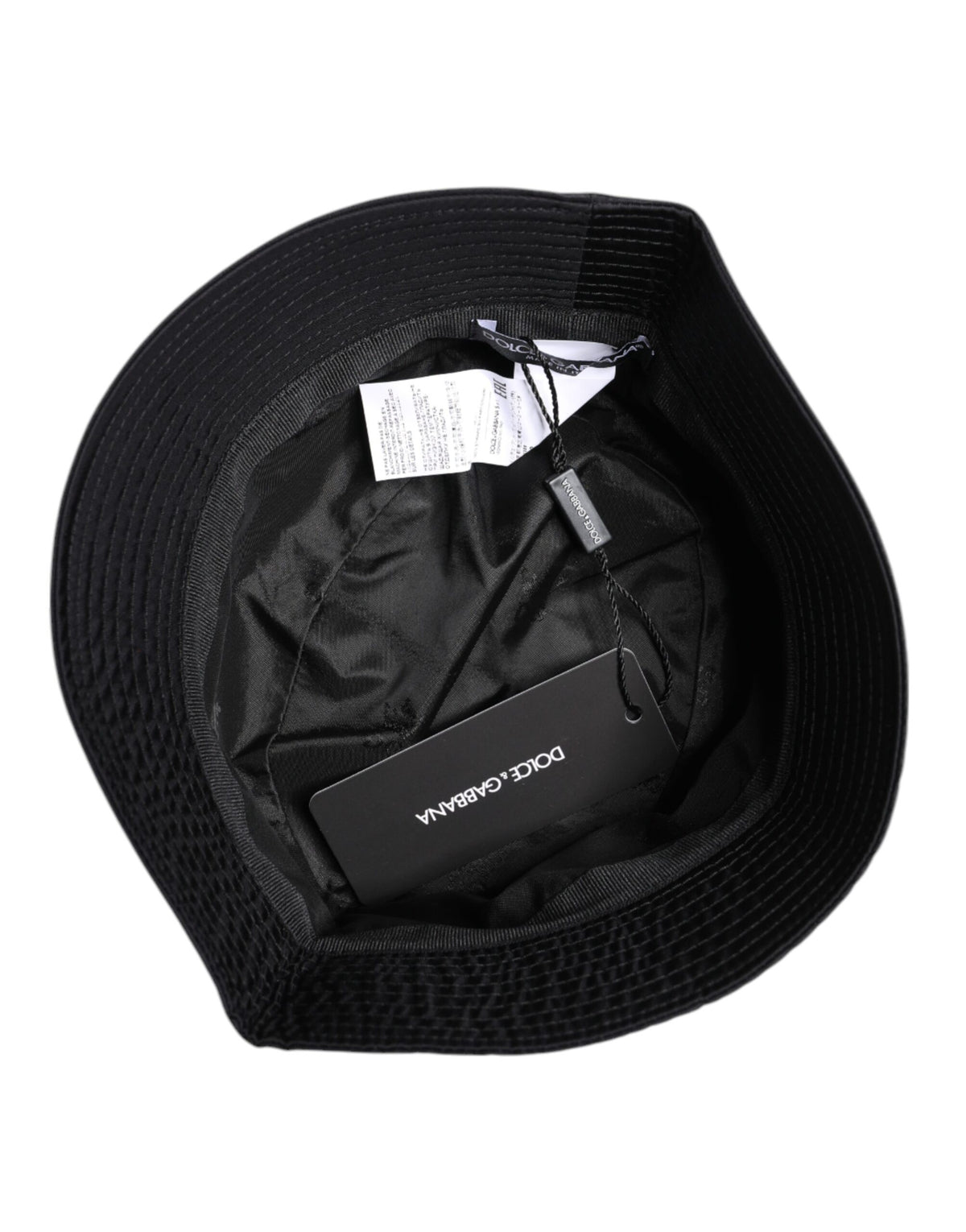 Dolce & Gabbana Black Cotton Wide Brim Bucket Hat - Eljoys Fashion 