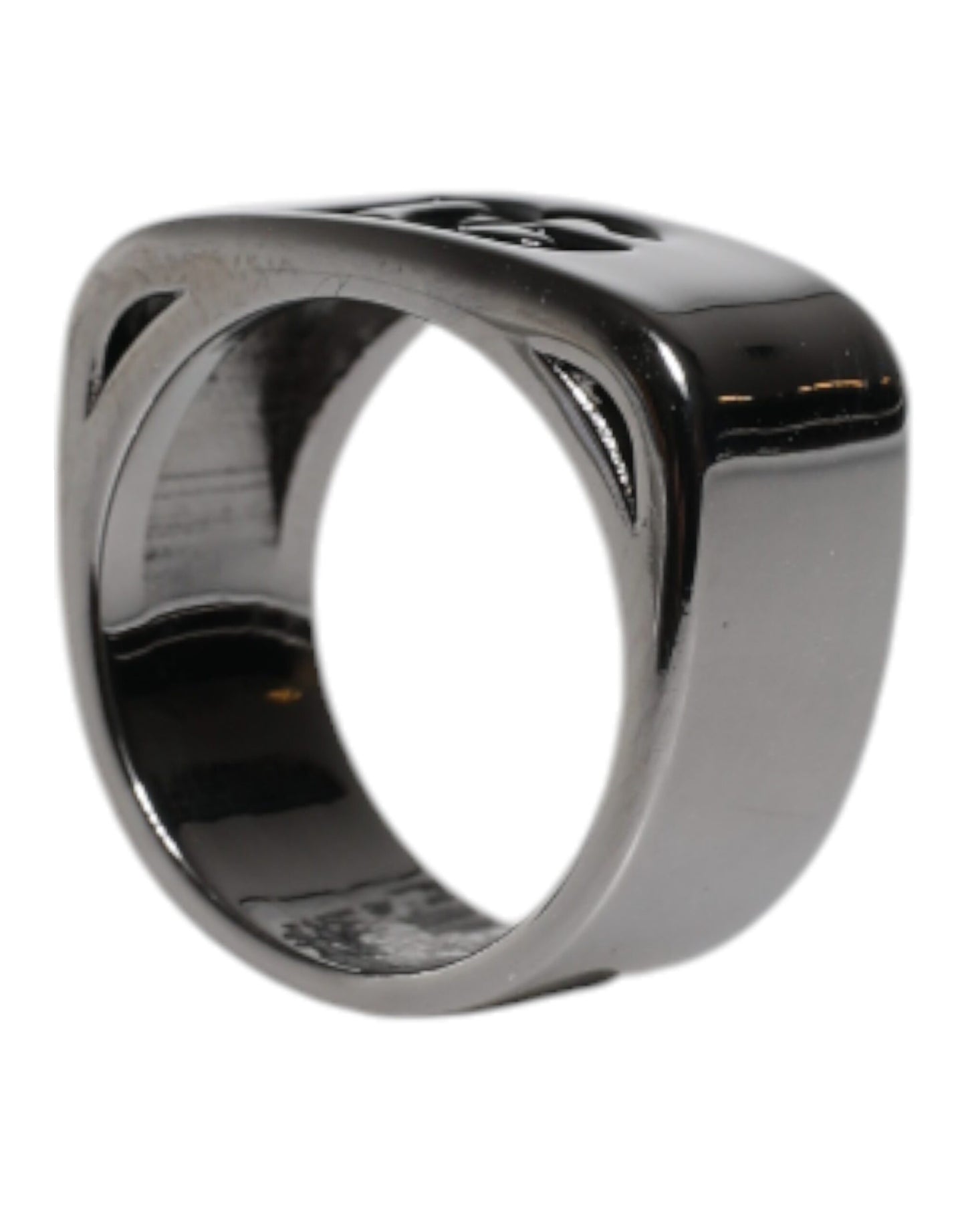 Dolce & Gabbana Silver Tone Brass Anello DG Logo Ring Dolce & Gabbana