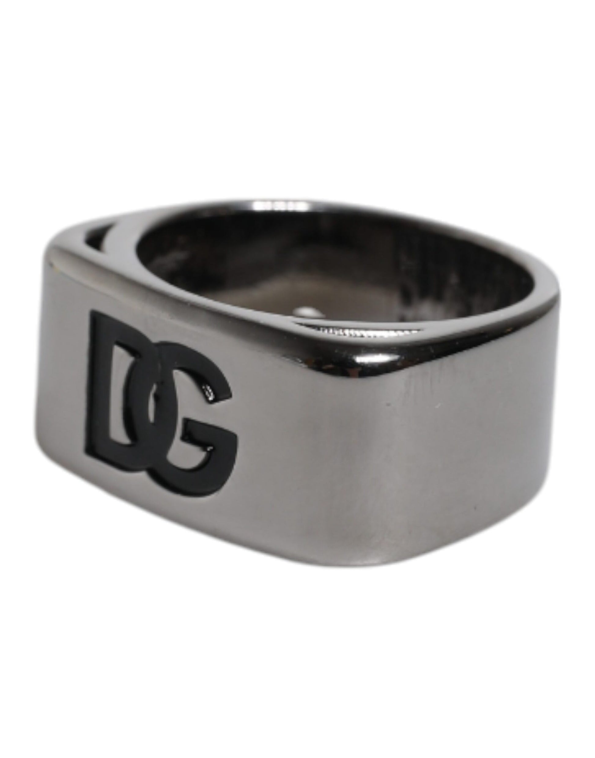 Dolce & Gabbana Silver Tone Brass Anello DG Logo Ring Dolce & Gabbana