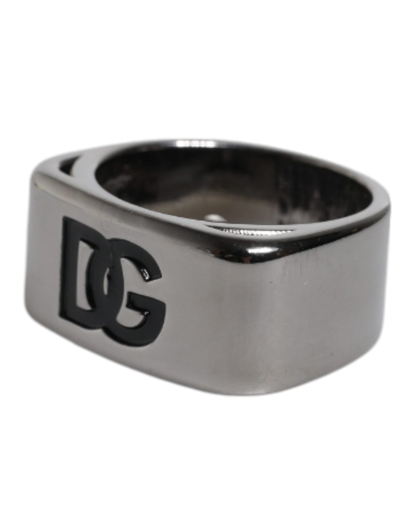 Dolce & Gabbana Silver Tone Brass Anello DG Logo Ring Dolce & Gabbana