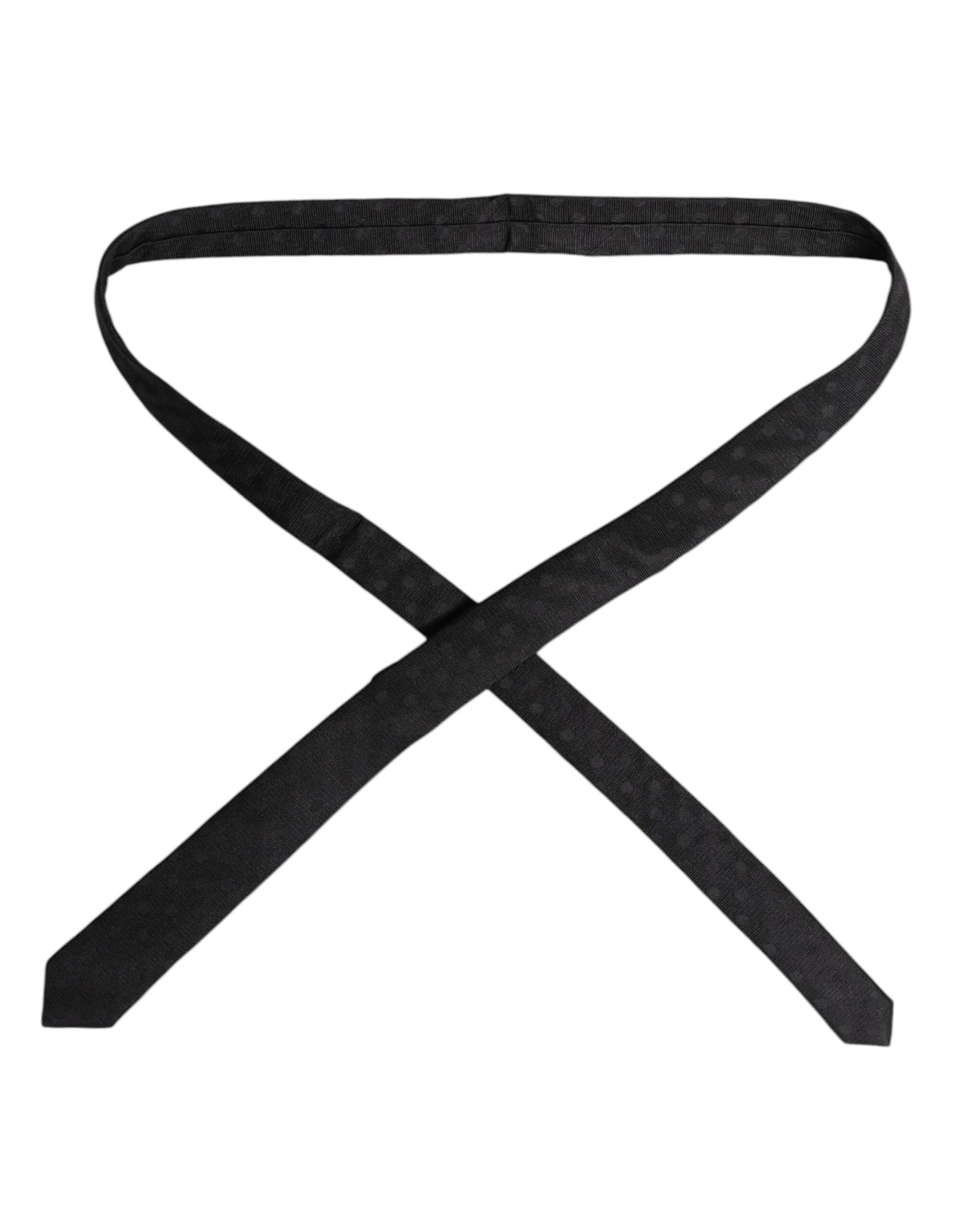 Dolce & Gabbana Black Circles Silk Adjustable Necktie Tie Dolce & Gabbana