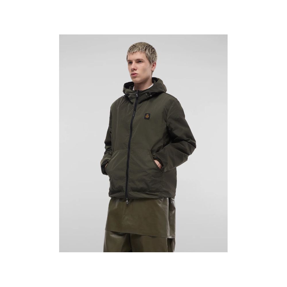 Refrigiwear Green Polyamide Men Jacket Refrigiwear