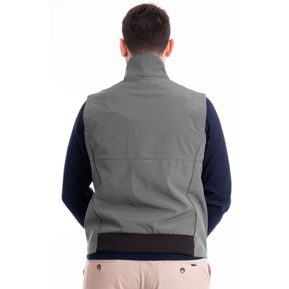 Refrigiwear Brown Polyester Men Vest Refrigiwear