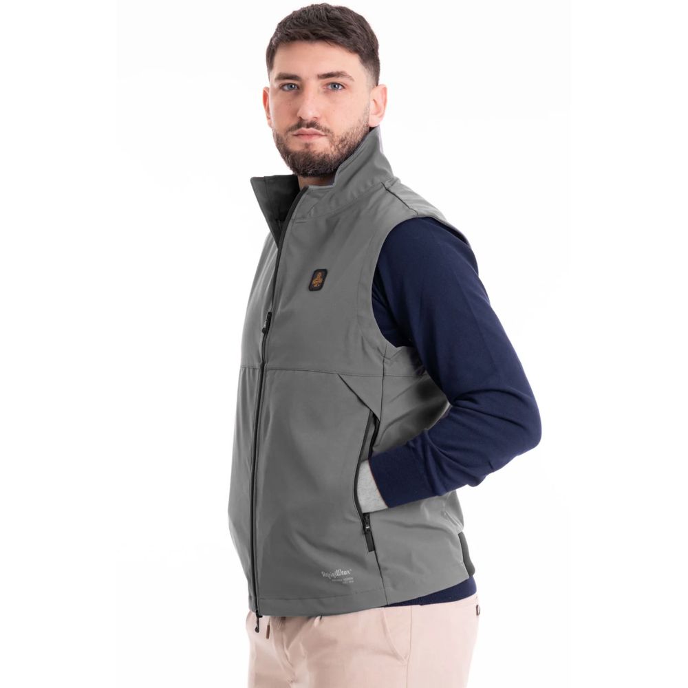 Refrigiwear Brown Polyester Men Vest Refrigiwear