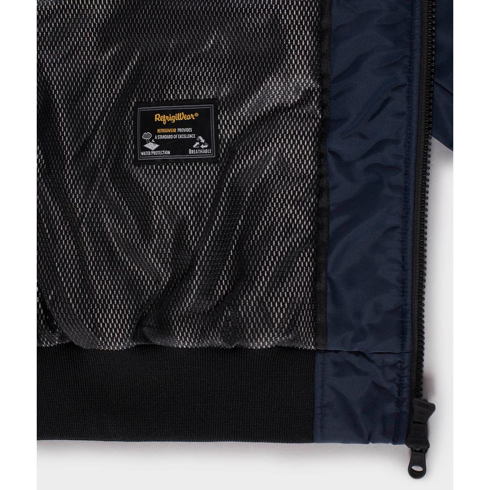 Refrigiwear Blue Polyamide Men Jacket Refrigiwear