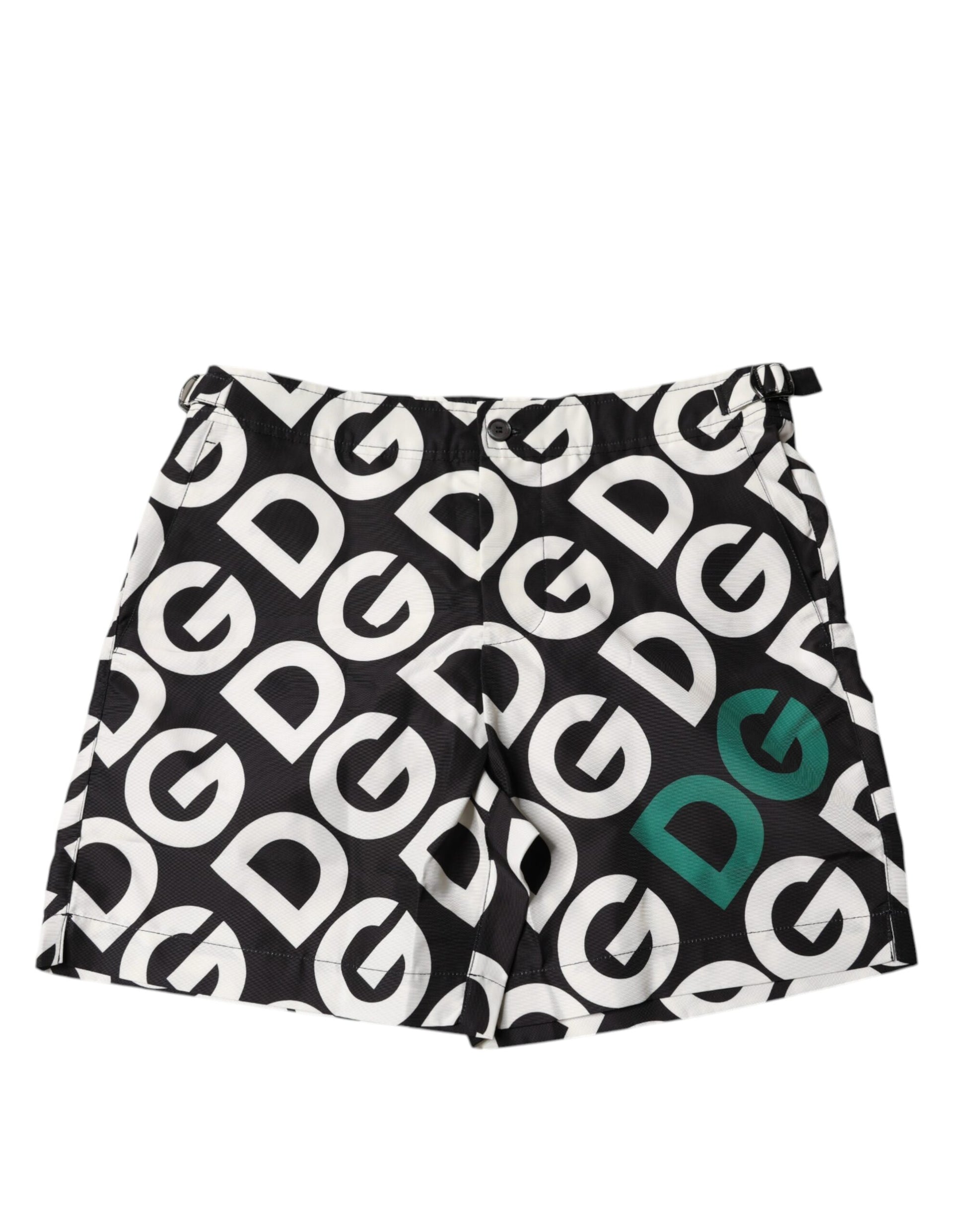Dolce & Gabbana Black White Logo Beachwear Shorts Swimwear Dolce & Gabbana