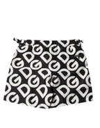Dolce & Gabbana Black White Logo Beachwear Shorts Swimwear - Eljoys Fashion 