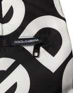 Dolce & Gabbana Black White Logo Beachwear Shorts Swimwear - Eljoys Fashion 