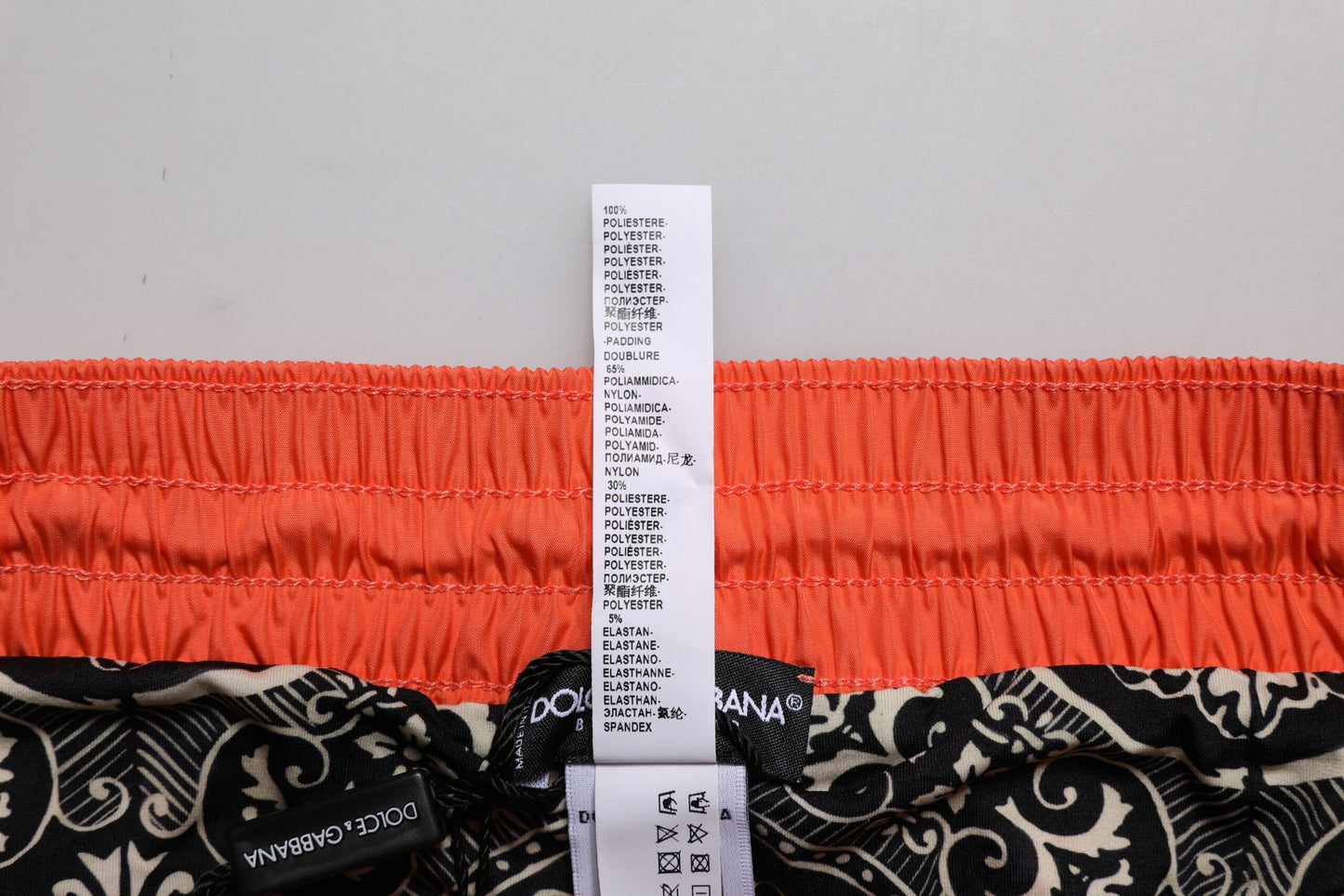 Dolce & Gabbana Orange Polyester Beachwear Shorts 2Pc Swimwear Dolce & Gabbana