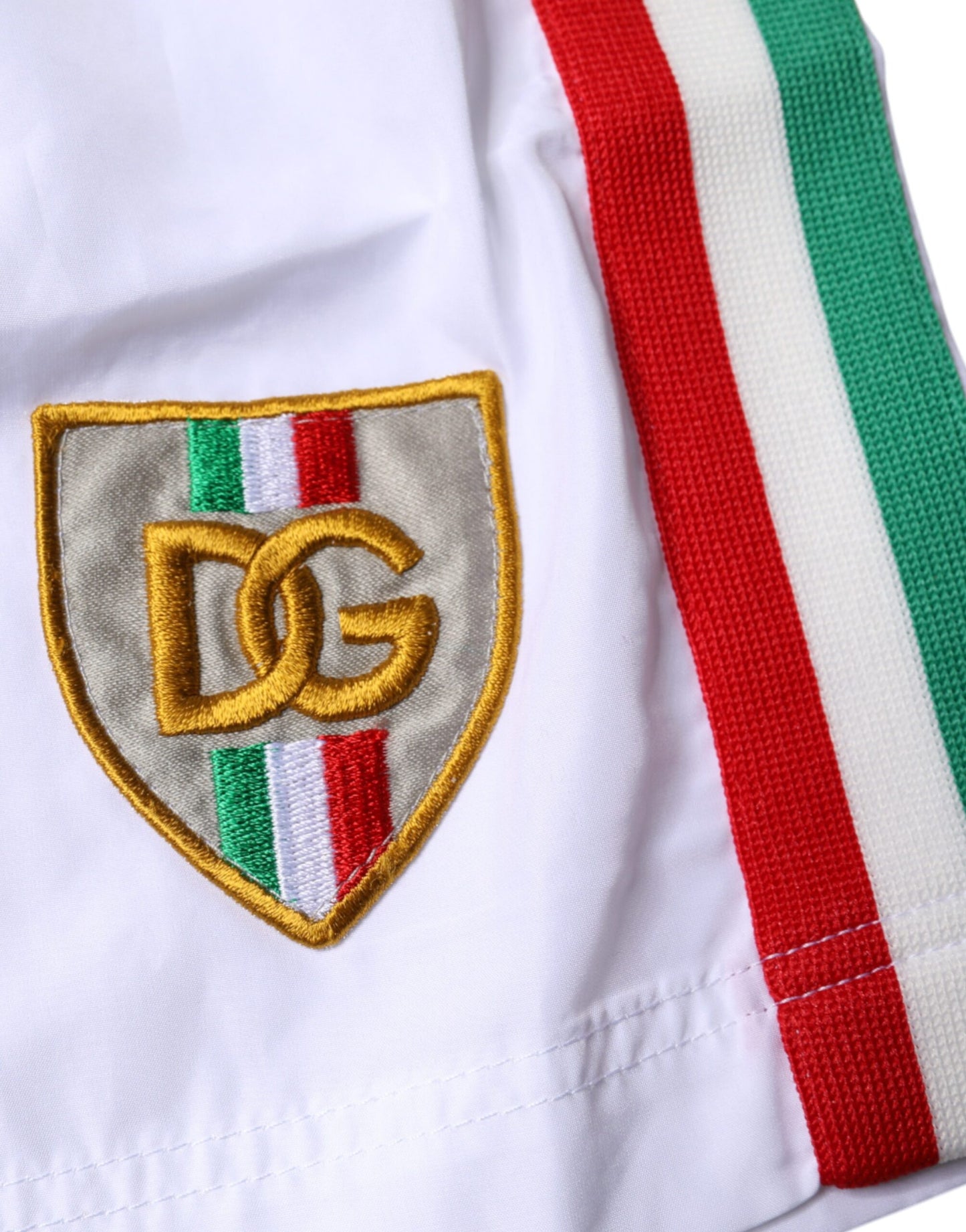 Dolce & Gabbana White Stripes Beachwear Shorts 2 Pc Swimwear Dolce & Gabbana