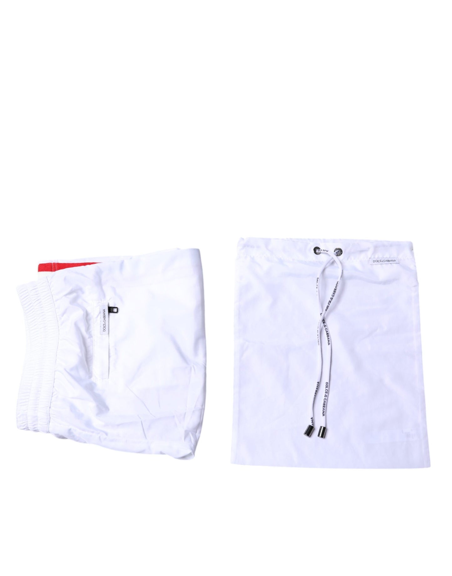 Dolce & Gabbana White Stripes Beachwear Shorts 2 Pc Swimwear Dolce & Gabbana
