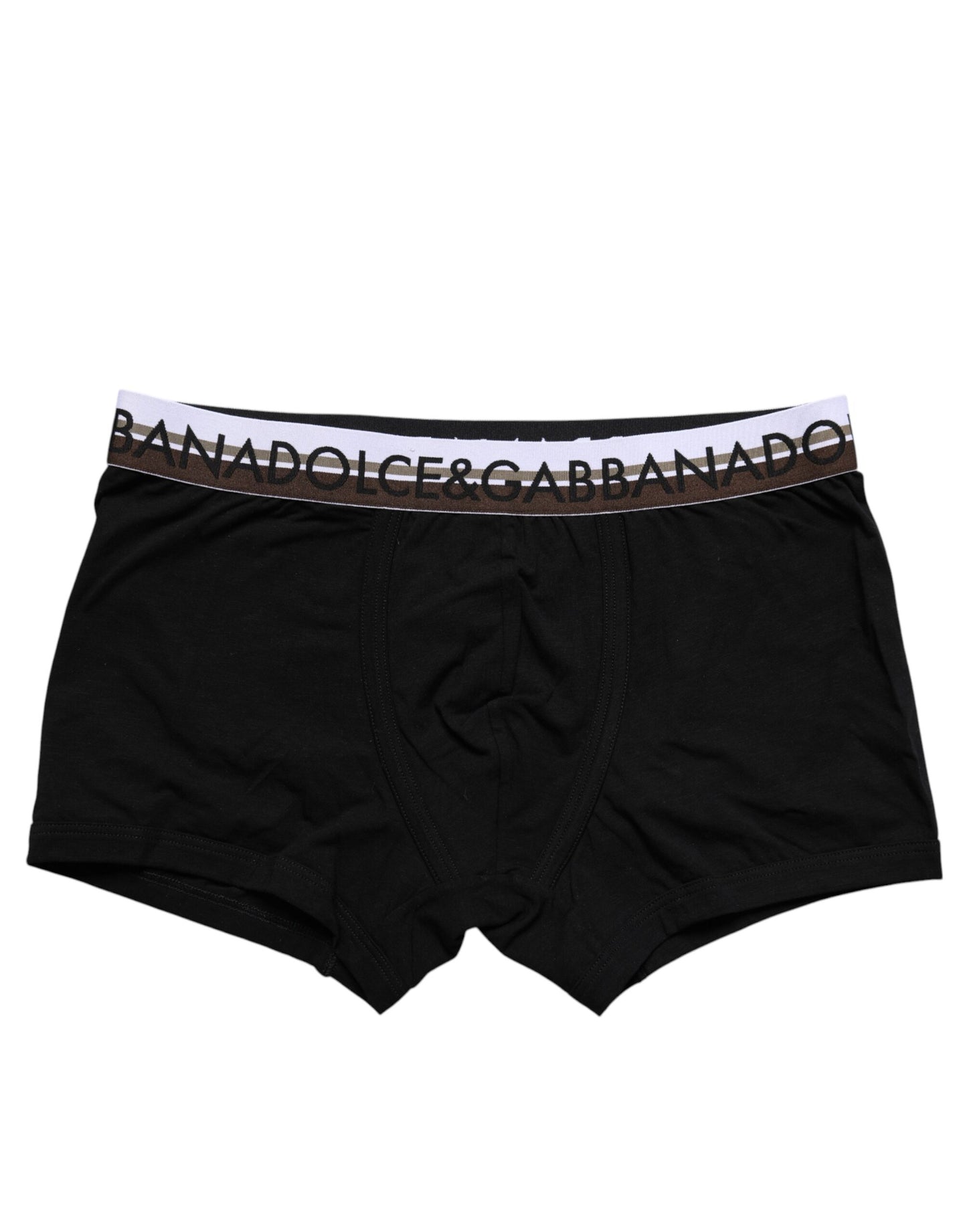 Dolce & Gabbana Black Cotton Stretch Regular Boxer Underwear Dolce & Gabbana