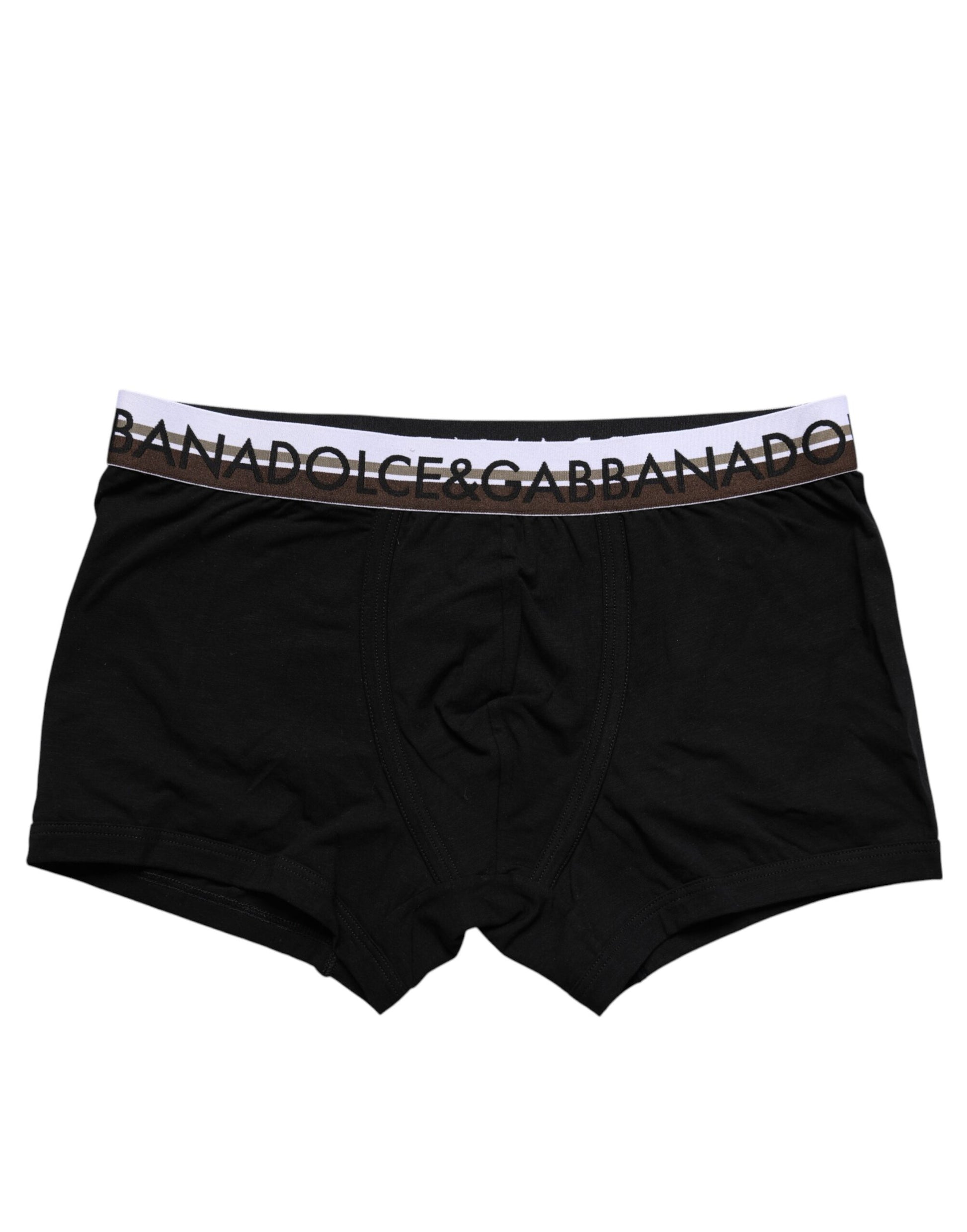 Dolce & Gabbana Black Cotton Stretch Regular Boxer Underwear Dolce & Gabbana