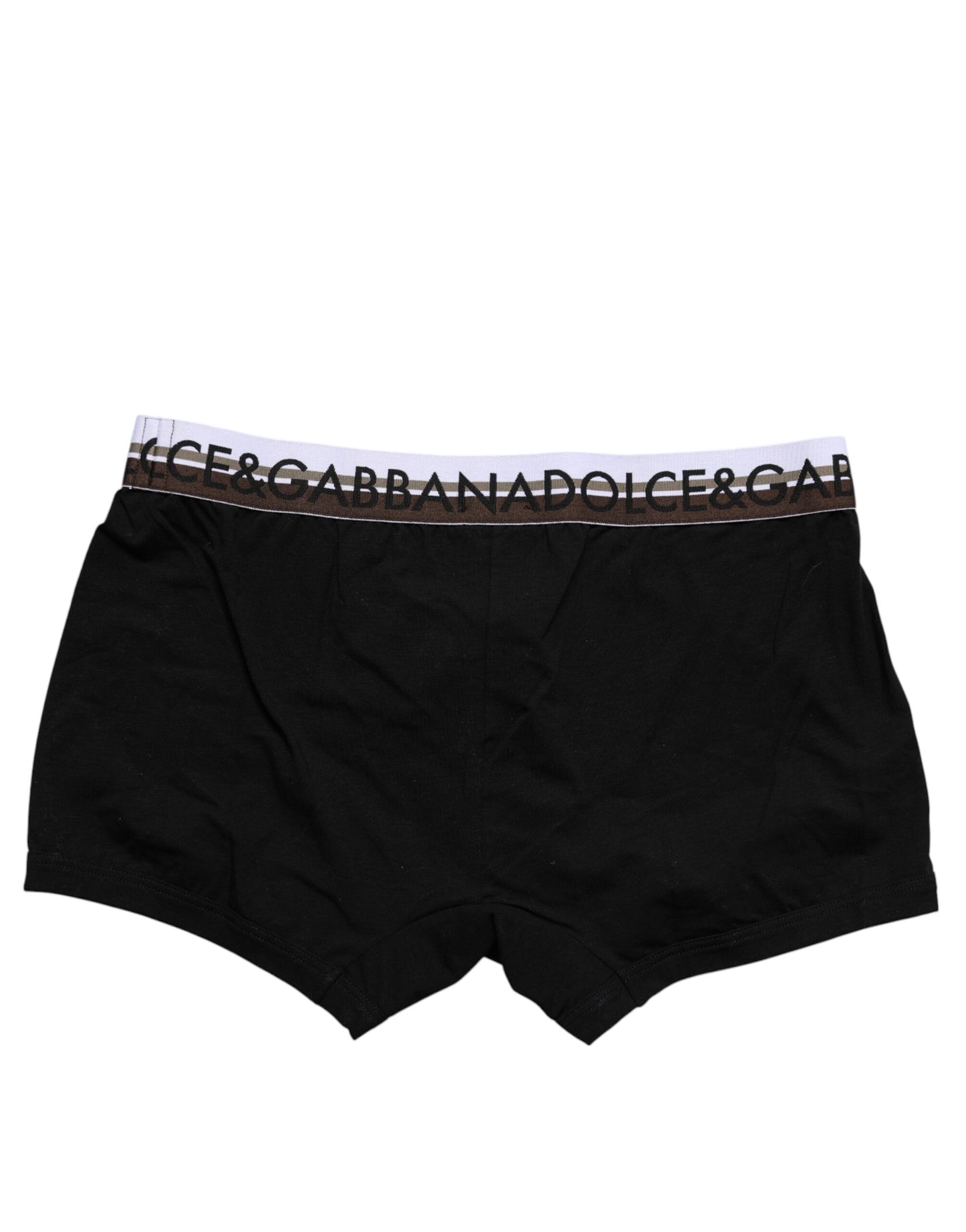 Dolce & Gabbana Black Cotton Stretch Regular Boxer Underwear Dolce & Gabbana