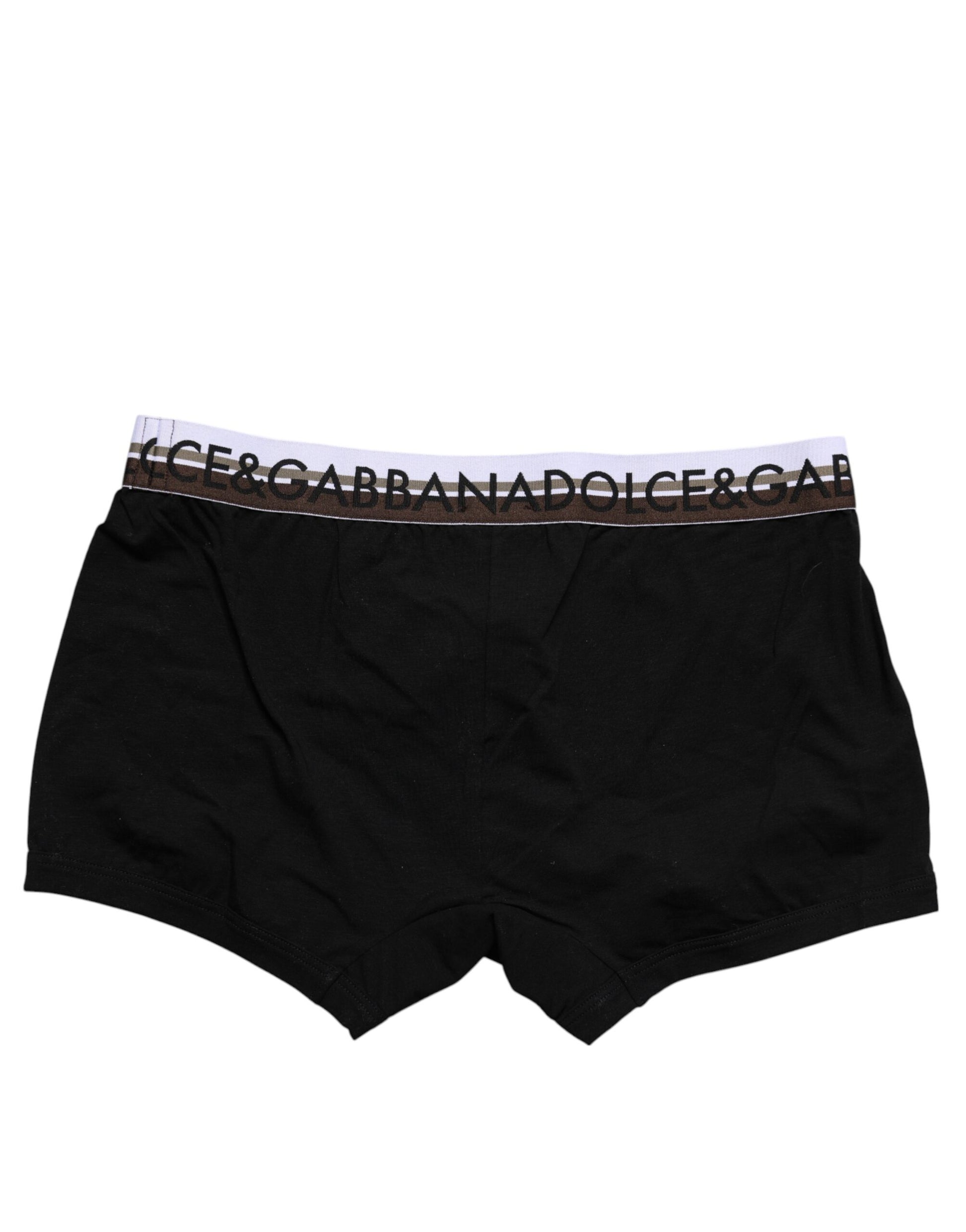 Dolce & Gabbana Black Cotton Stretch Regular Boxer Underwear Dolce & Gabbana