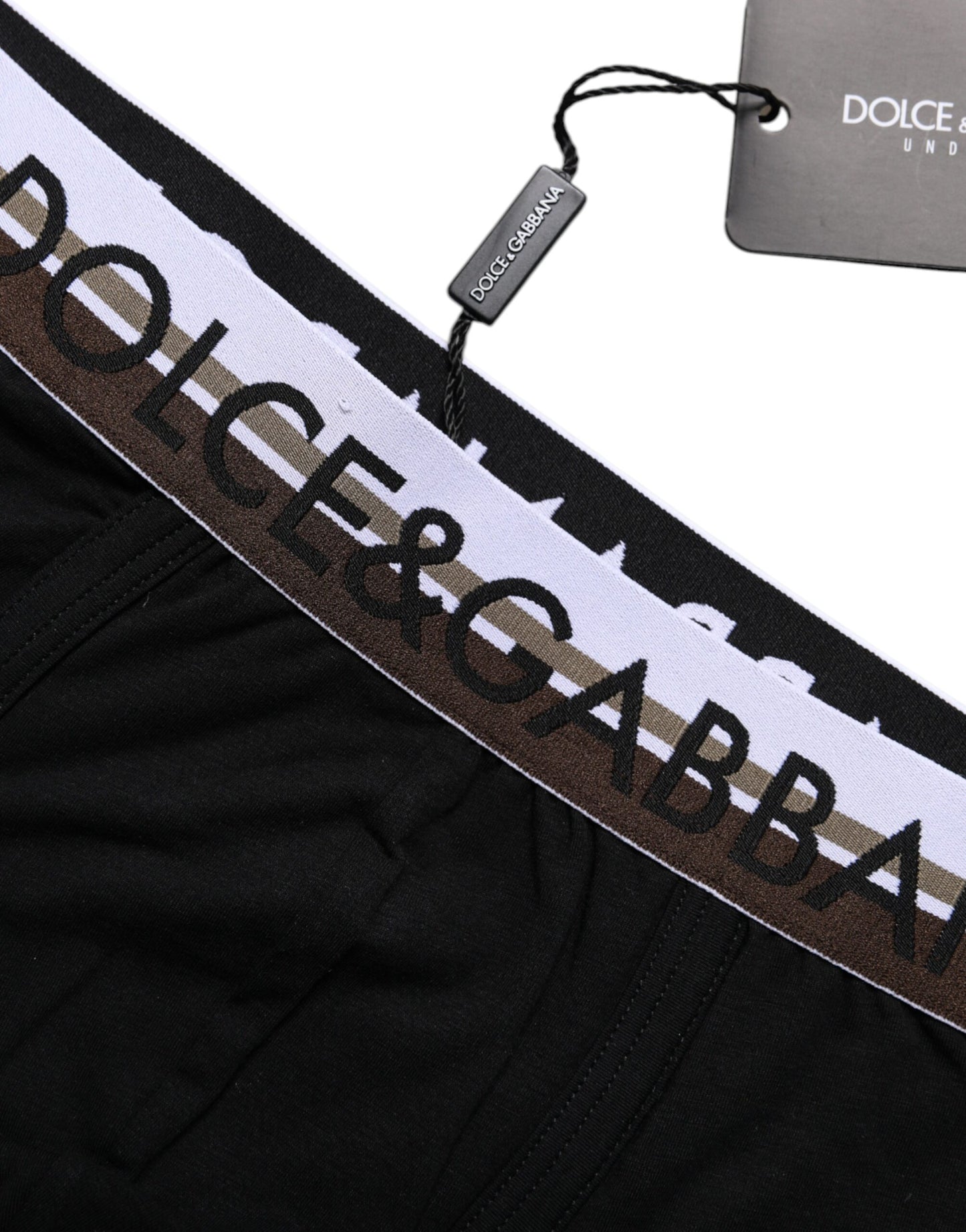 Dolce & Gabbana Black Cotton Stretch Regular Boxer Underwear Dolce & Gabbana