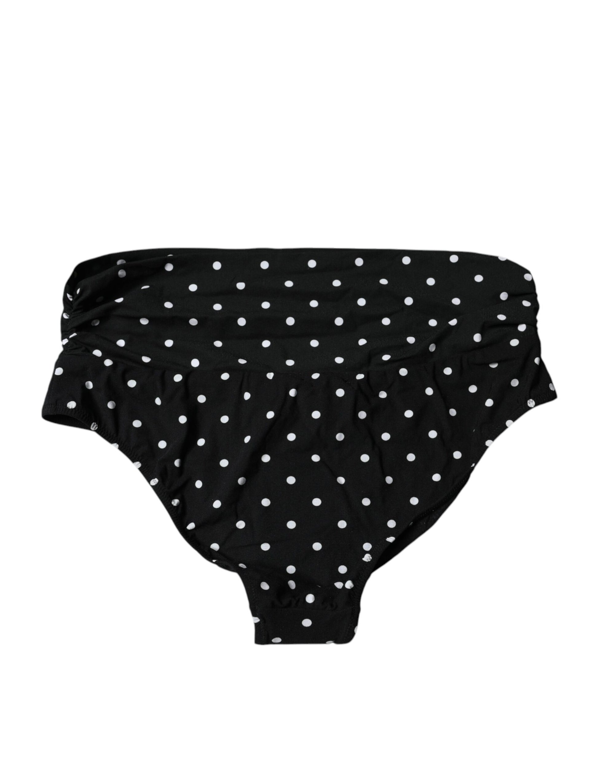 Dolce & Gabbana Black Polka Dot Swimsuit Bikini Bottom Swimwear Dolce & Gabbana