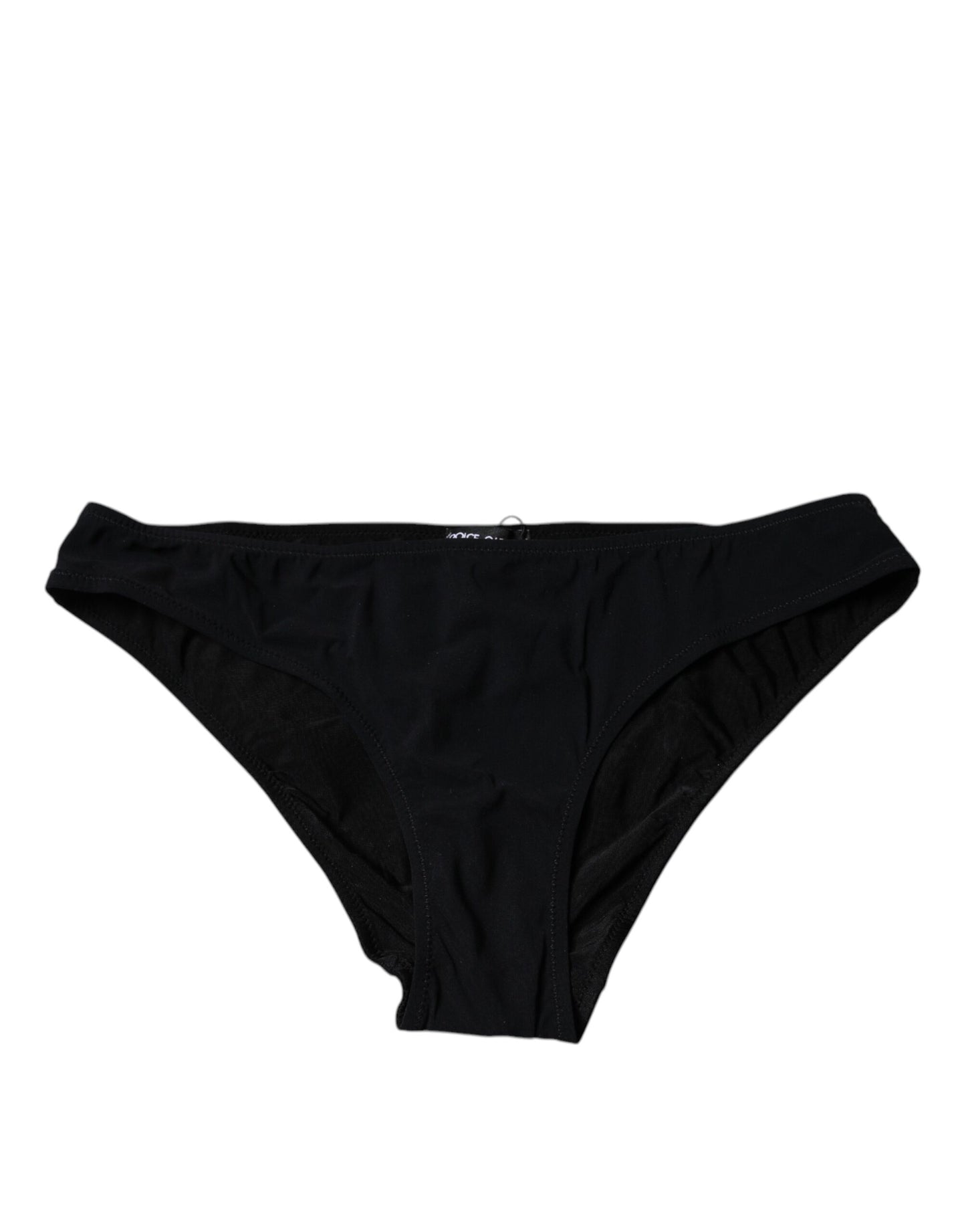 Dolce & Gabbana Black Nylon Stretch Mid Waist Panty Underwear Dolce & Gabbana