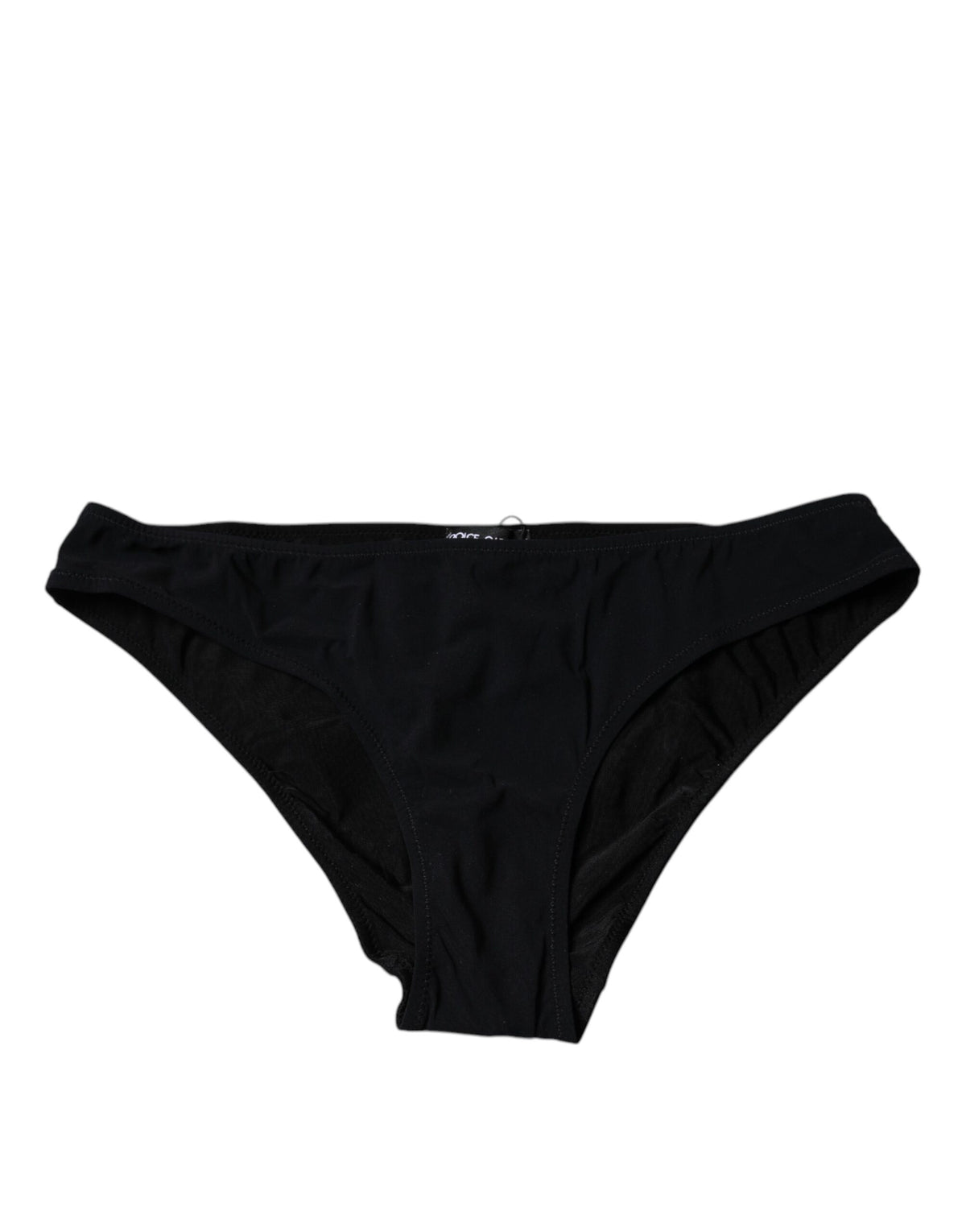 Dolce & Gabbana Black Nylon Stretch Mid Waist Panty Underwear - Eljoys Fashion 