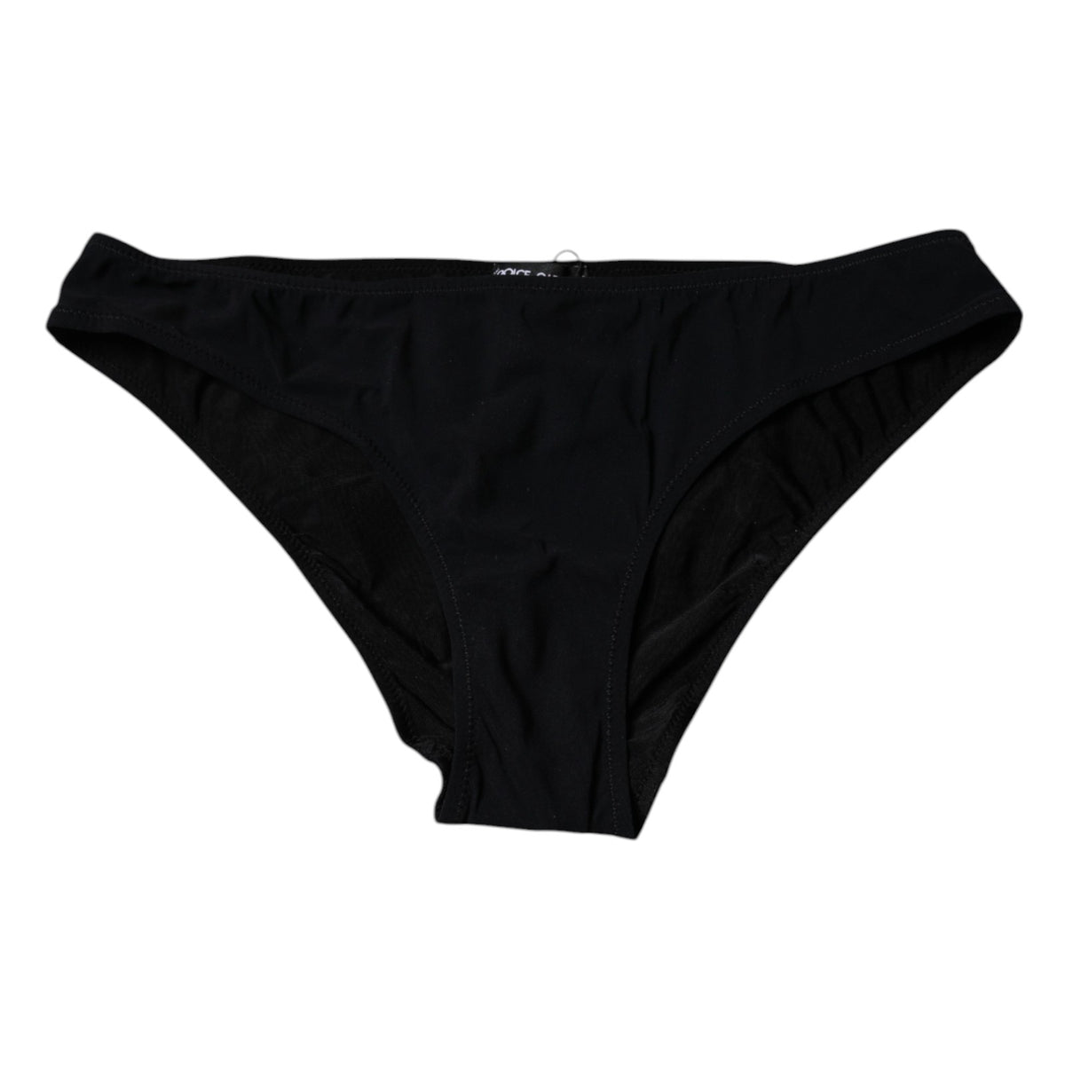 Dolce & Gabbana Black Nylon Stretch Mid Waist Panty Underwear - Eljoys Fashion 