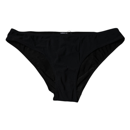 Dolce & Gabbana Black Nylon Stretch Mid Waist Panty Underwear Dolce & Gabbana