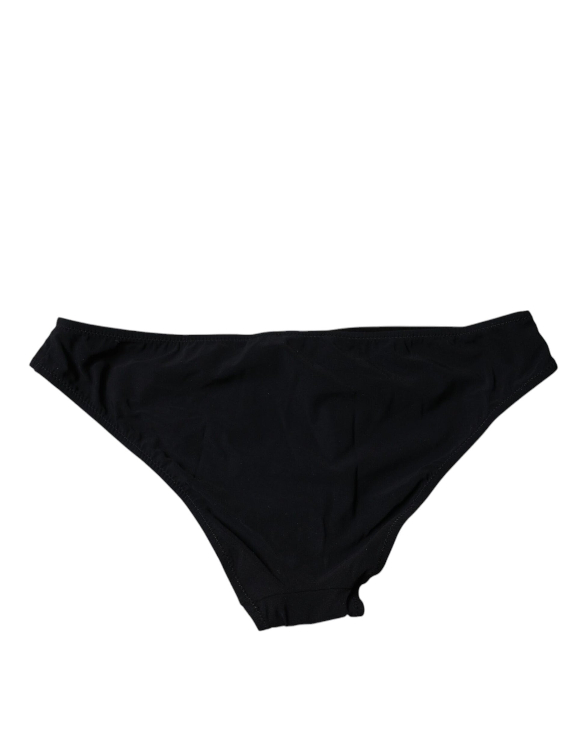 Dolce & Gabbana Black Nylon Stretch Mid Waist Panty Underwear Dolce & Gabbana